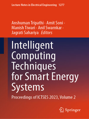 cover image of Intelligent Computing Techniques for Smart Energy Systems